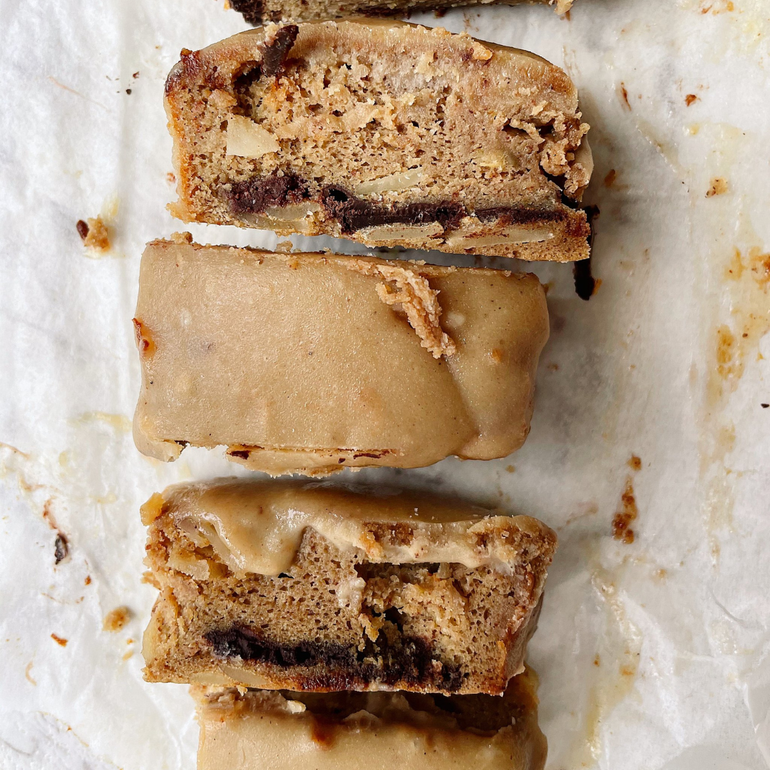 High protein, low sugar Caramel Mud Cake