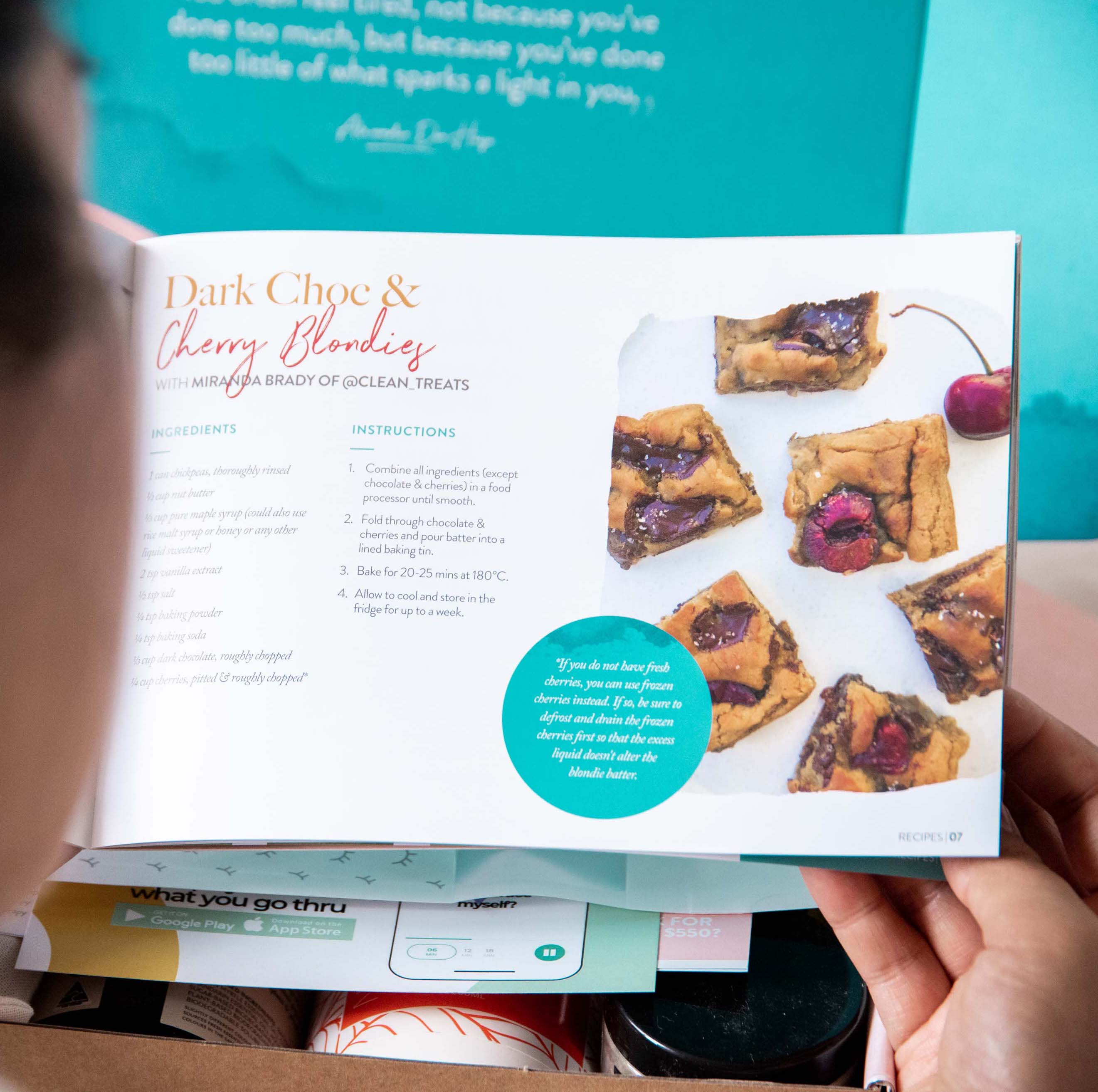 Dark Choc and Cherry Blondies