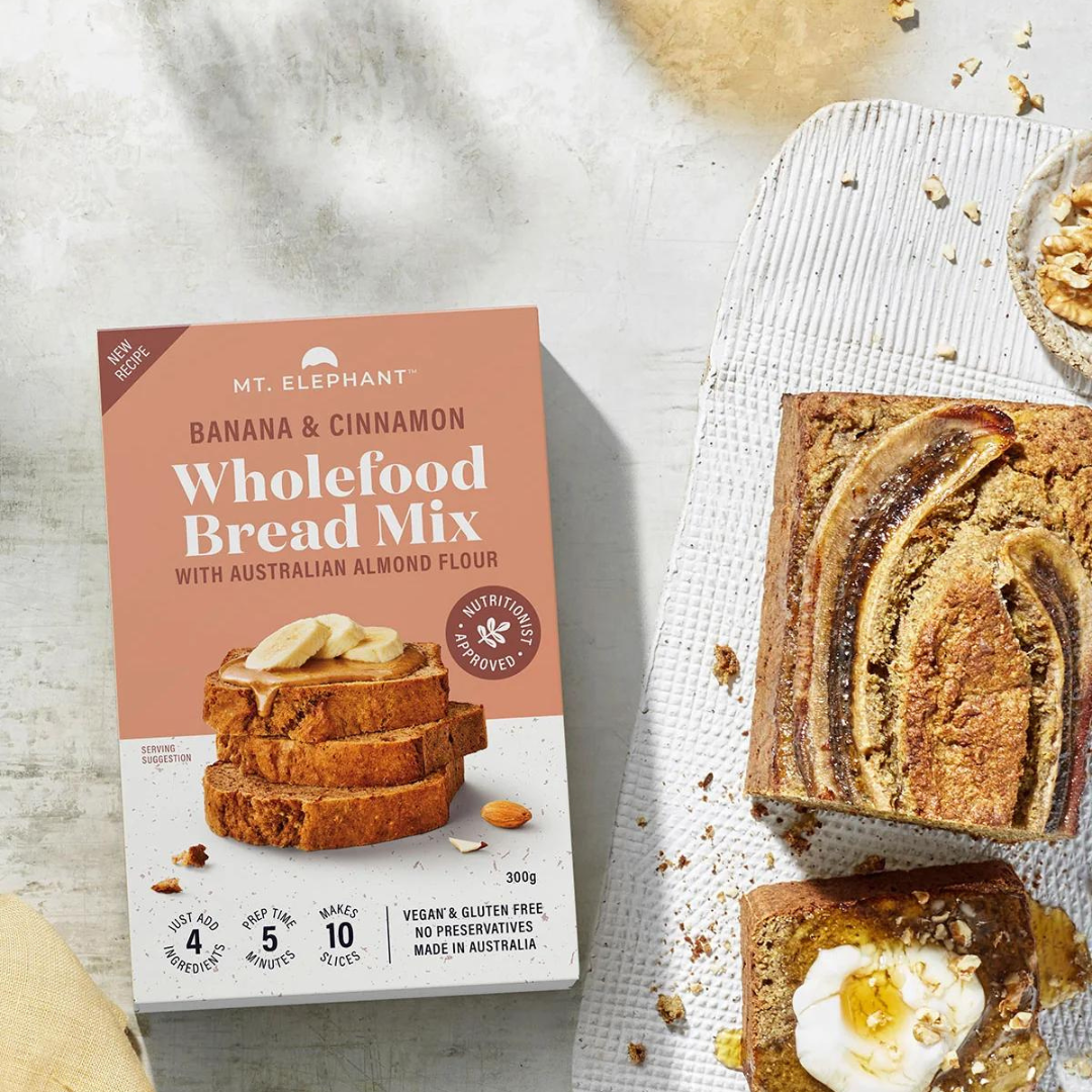 Mt. Elephant Banana Cinnamon Wholefood Bread Mix 300g Retreat Yourself