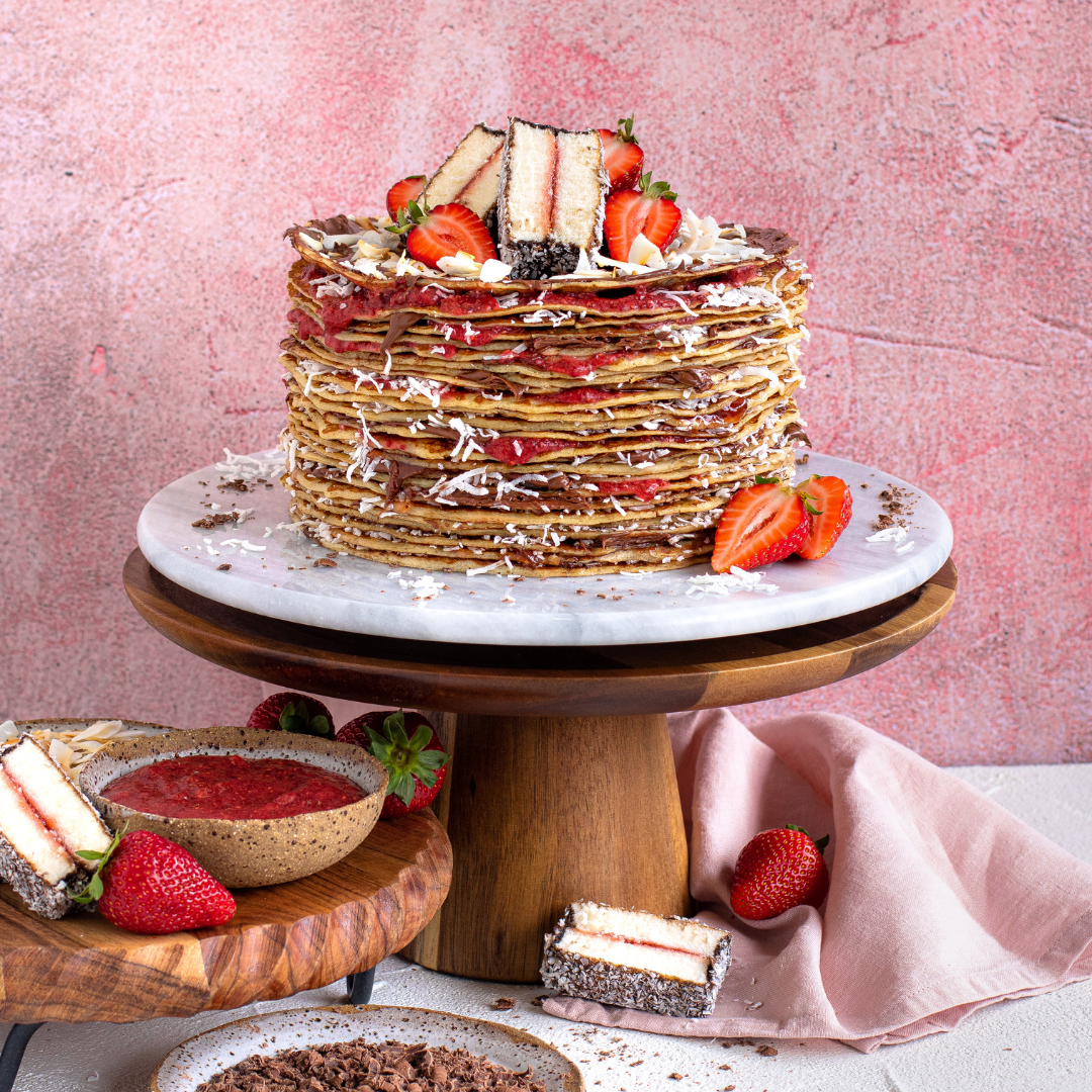 Lamington Crepe Cake