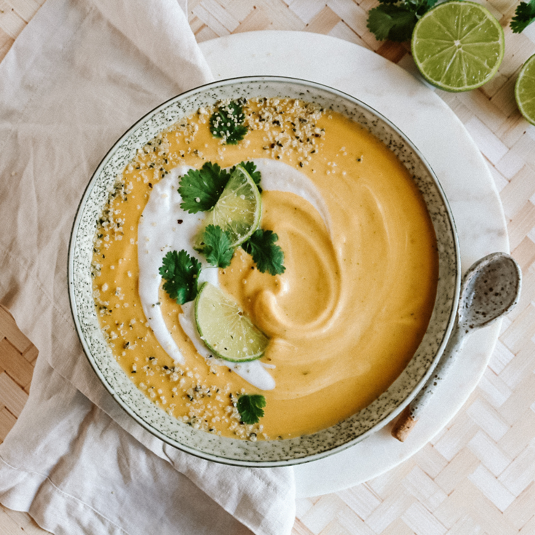 Creamy thai pumpkin soup