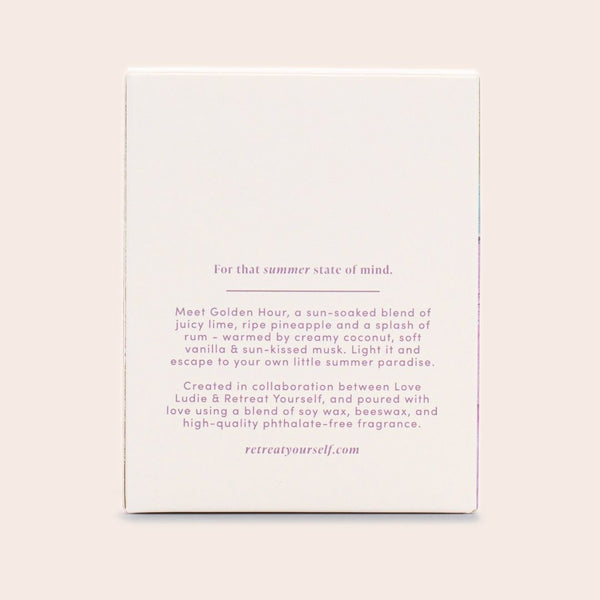 Golden Hour Soy Wax Candle: Coconut, Pineapple & Lime