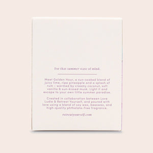 Golden Hour Soy Wax Candle: Coconut, Pineapple & Lime
