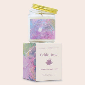 Golden Hour Soy Wax Candle: Coconut, Pineapple & Lime