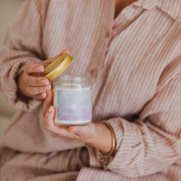 Golden Hour Soy Wax Candle: Coconut, Pineapple & Lime