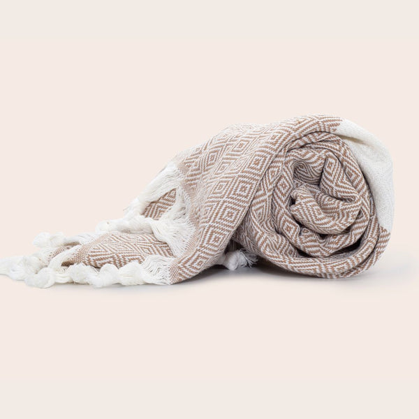 Turkish Cotton Towel - Sandstone
