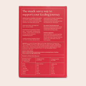 Raspberry & White Choc Mama Biscuits