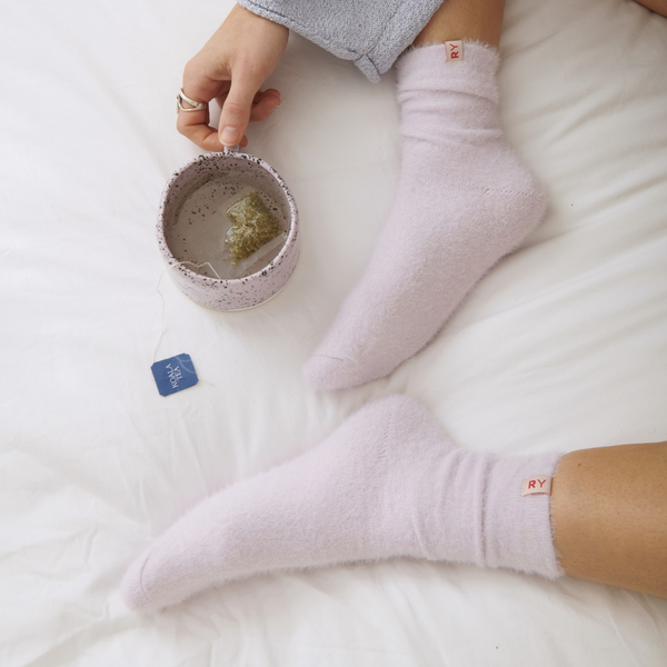 Fluffy Bed Socks - Lilac Haze