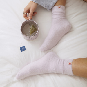 Fluffy Bed Socks - Lilac Haze