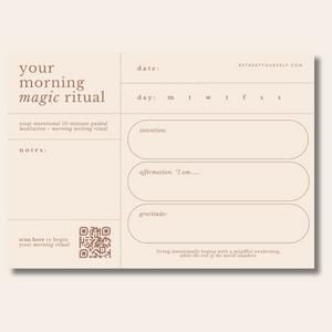 Retreat Yourself - Morning Magic Ritual Pad (+ guided meditation)