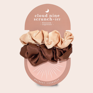 'Cloud Nine' Scrunchies - Blossom & Espresso
