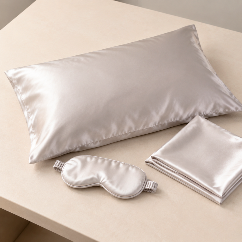 Silk Pillowcase and Sleep Set
