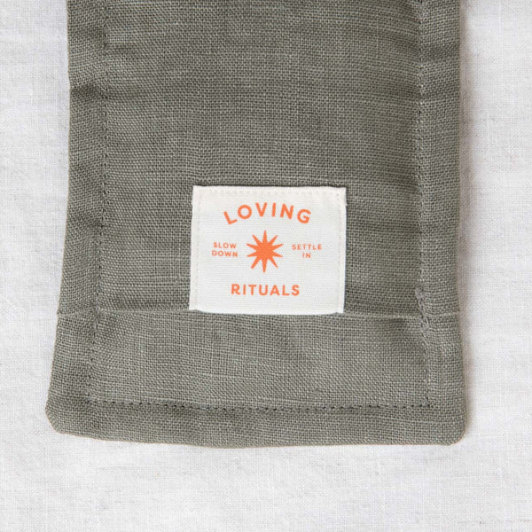 Handmade Linen Eye Pillow - Silver Princess