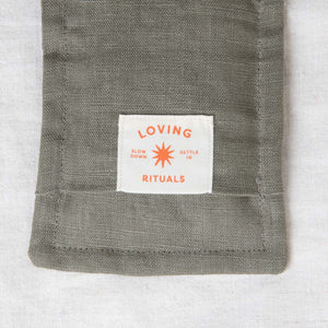 Handmade Linen Eye Pillow - Silver Princess