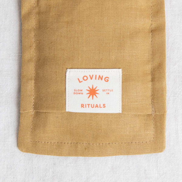 Handmade Linen Eye Pillow - Golden Sand