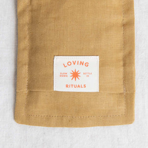 Handmade Linen Eye Pillow - Golden Sand
